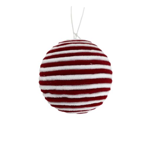 Red White Ball Hanging 12cm