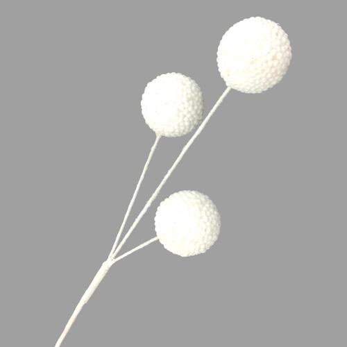 White 3 Glitter Ball Spray 50cm