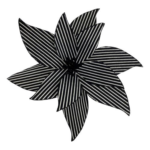 Black White Poinsettia 45cm