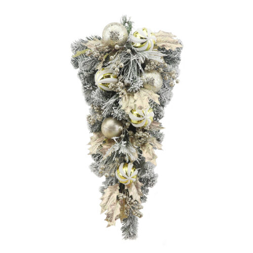 Champagne Holly Teardrop 68cm