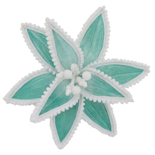 Poinsettia Tiffany White Edge 30cm