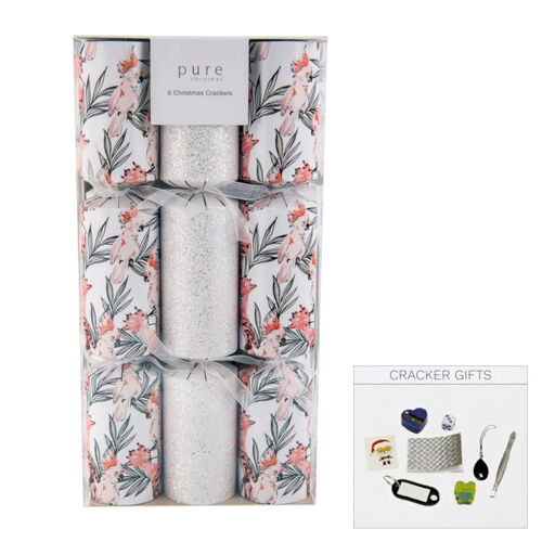Premium Cracker Box 6 White Floral 30cm