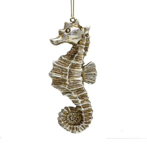 Champagne Seahorse Hanging 10cm