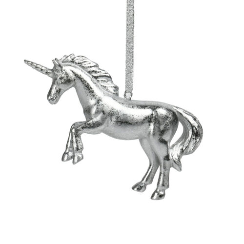Silver Unicorn Hanging 13cm