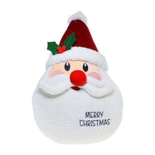 Santa Face Merry Christmas Cushion 45cm