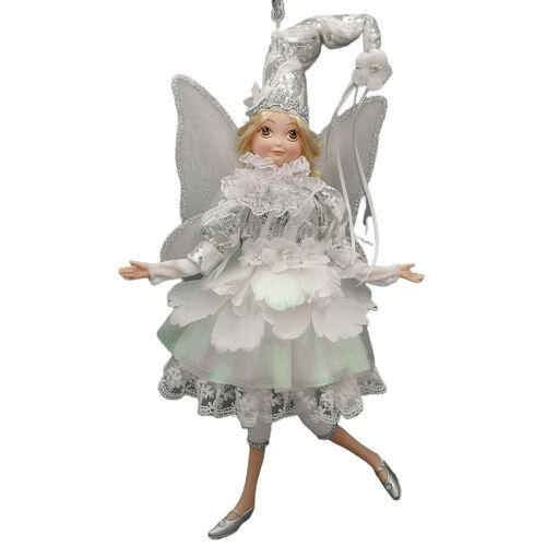Special Musical Silver Christmas Fairy 26cm
