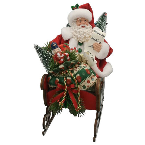 Santa Claus w. Sleigh 25cm