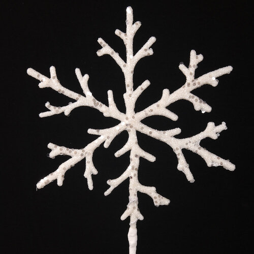 White Glitter Snowflake 50cm