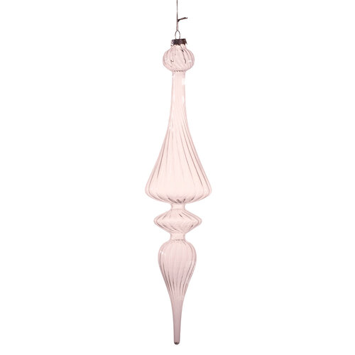 Icicle Tree Ornament Clear Glass 35cm