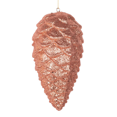 Copper Glitter Pinecone Hanging 23cm