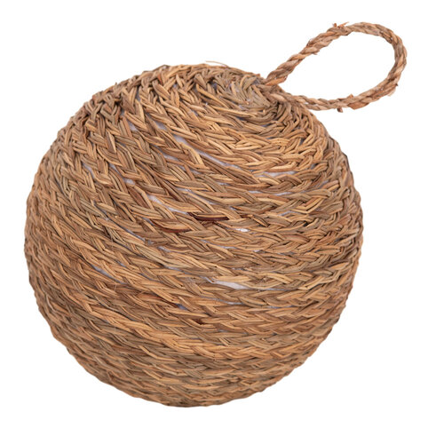 Woven Bauble in Seagrass 20cm