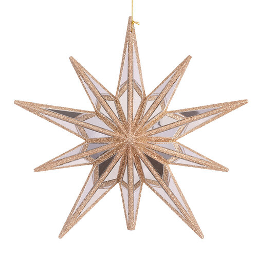 Celestial Star Mirror Snowflake Hanging 24cm