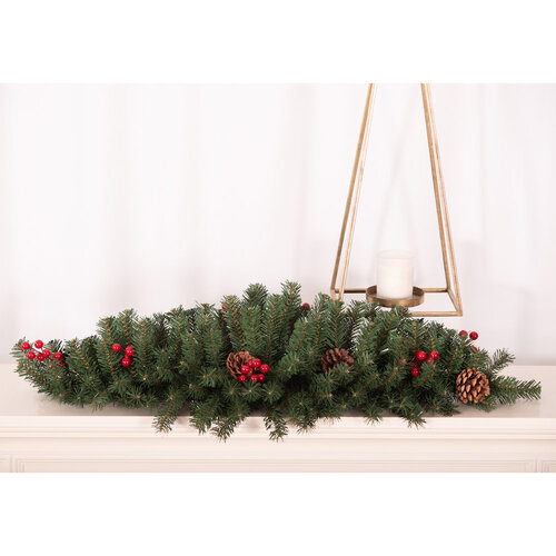 Berry & Pinecone Pre-Decorated Swag 90cm