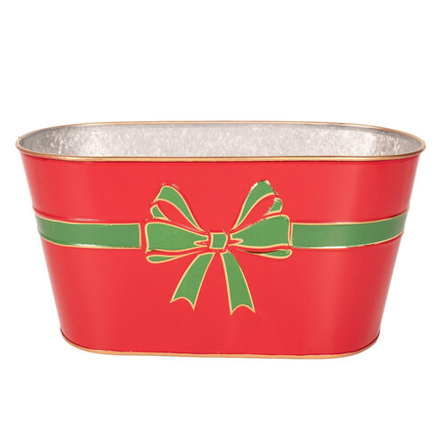 Planter w. Bow Detail Metal 32cm