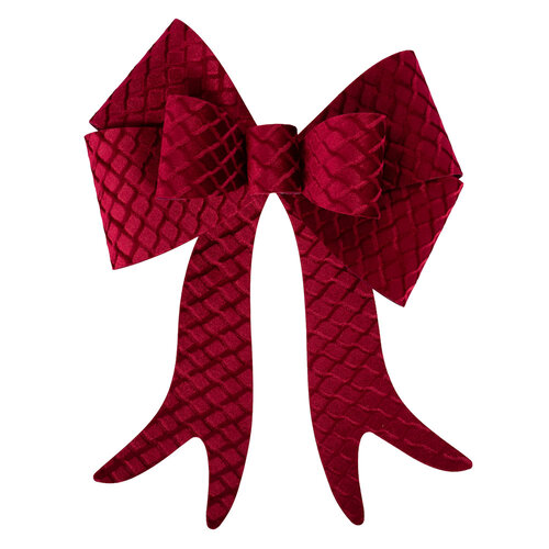 Burgundy Velvet Bow 35cm