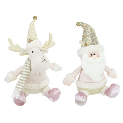 Elegant Santa/Reindeer Gold Sitting 1pc Mixed