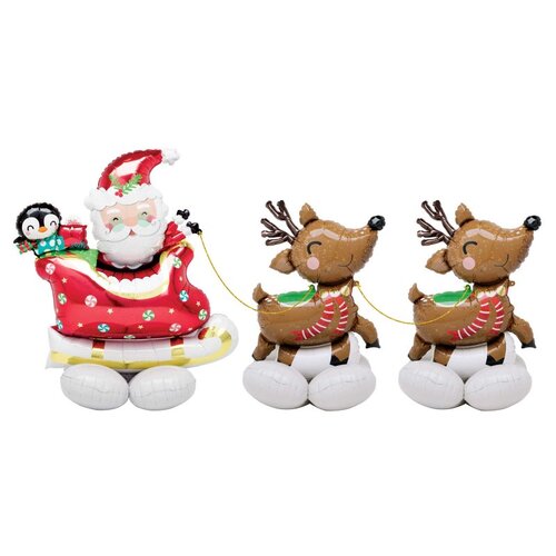 AirLoonz Decor Kit Santa & Reindeers 251cm