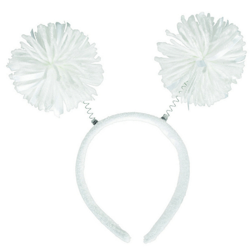 Pom Pom Headbopper White