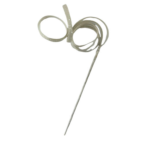 White Spiral Curl Pick 37cm