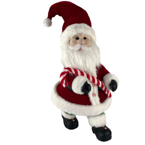 Red Santa With Candy Cane 54cm
