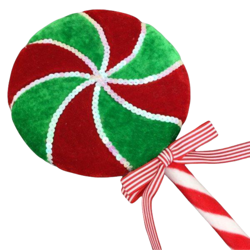Large Red Green Swirl Lollypop