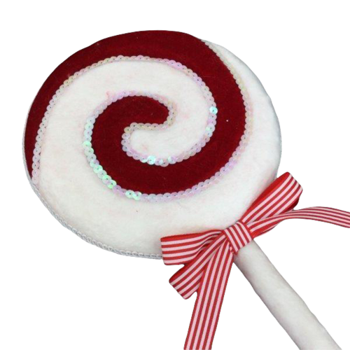 Red White Swirl Lolly Pop 25cm