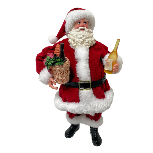 Standing Santa Clause Wine Basket 28cm