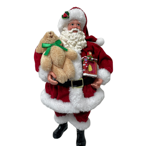 Standing Santa Clause w. Teddy 28cm