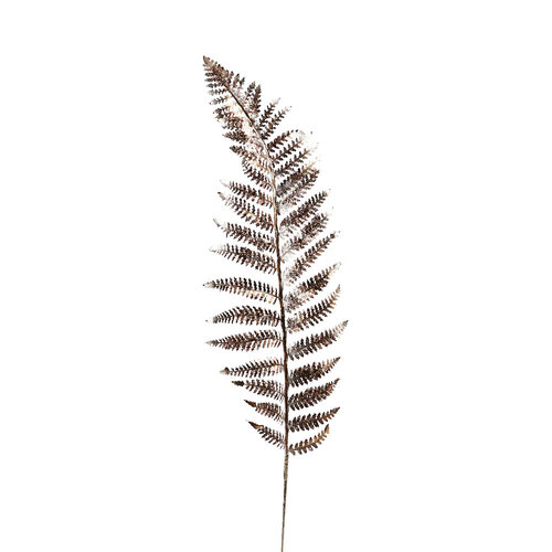 Copper Glitter Fern Leaf Spray 85cm