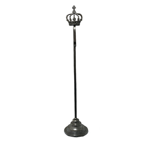 Wreath Stand Silver Metal Crown Design 112cm 