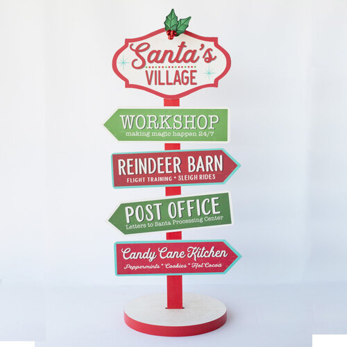 Santas Village Sitabout Sign 72cm