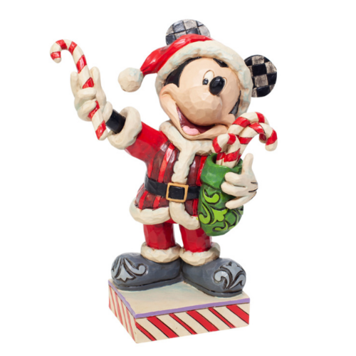 Santa Mickey with Candy Canes 16cm