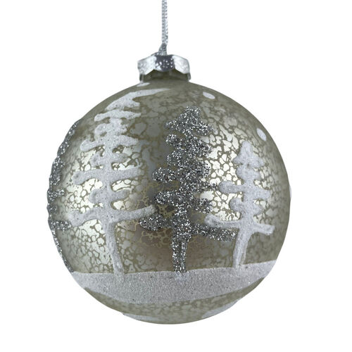 Champagne Forest Ball Hanging 10cm