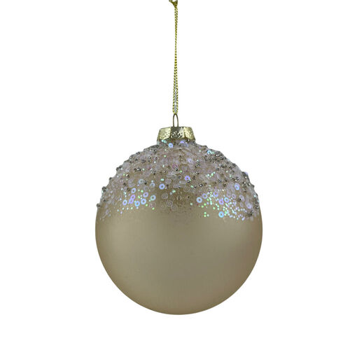 Champagne Glitter Drip Ball 10cm