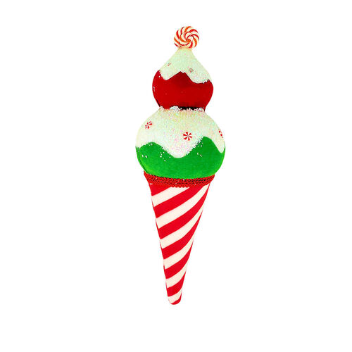 Candy Cane Ice Cream Cone 35cm