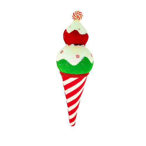 Candy Cane Ice Cream Cone 35cm