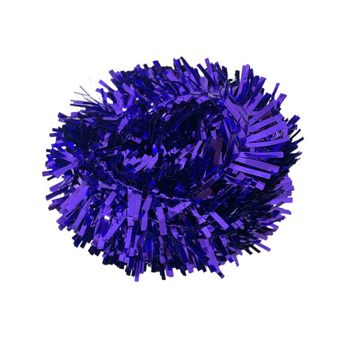 Wired PVC Tinsel Purple 5m