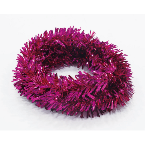 Wired PVC Tinsel Pink 5.5m