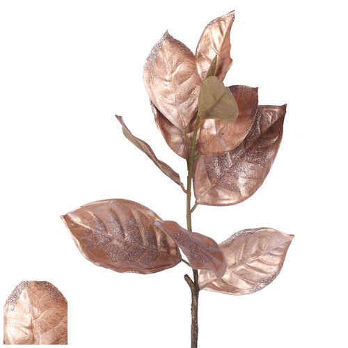 Copper Magnolia Leaf Stem 64cm