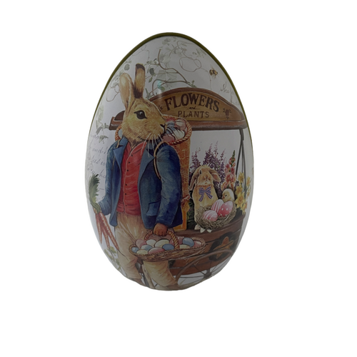 Egg Shape Tin Mr Bunny 13cm