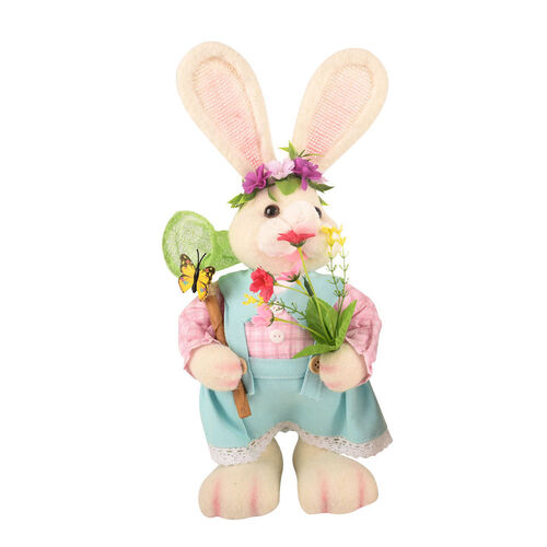 Mrs White Fur Bunny 40cm