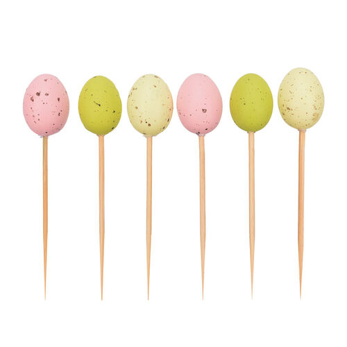 Egg Pick 5cm Assorted 12pk