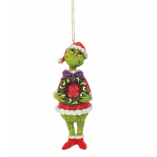 Grinch Holding Wreath HO 13cm
