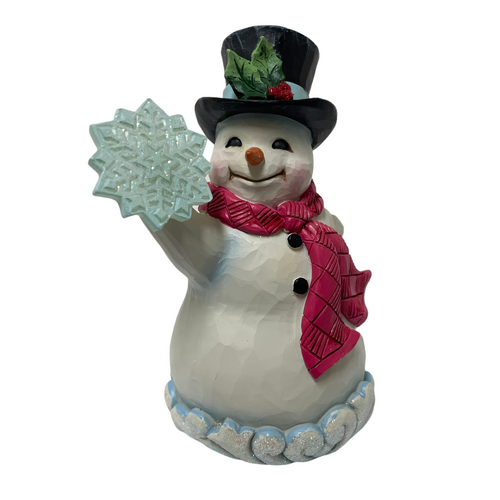 Snowman with Snowflake 14cm