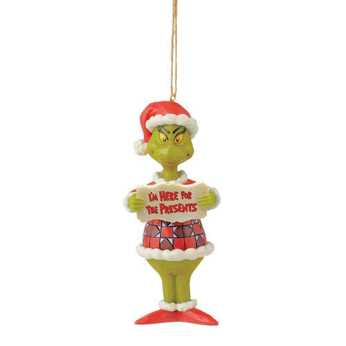 Grinch I'm Here for the Presents Hanging 12cm