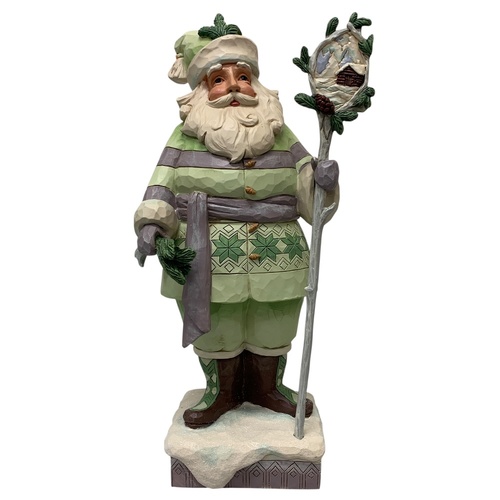 Woodland Santa w. Staff 22cm