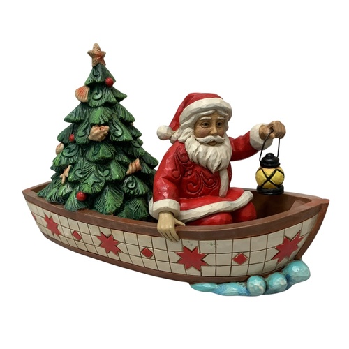 Santa's Christmas Boat 17cm