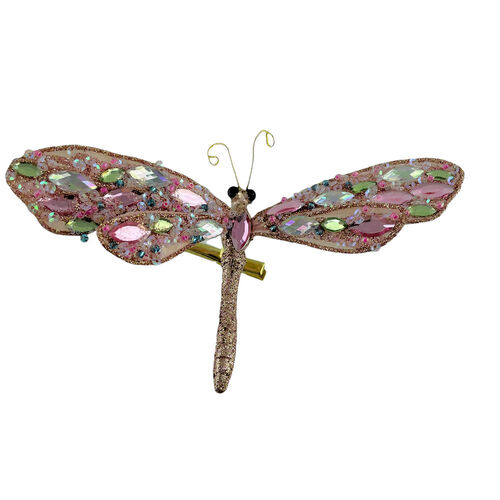 Mark Roberts Pink Dragonfly Clip 15cm