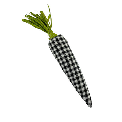 Mark Roberts Easter Carrot Black Check 18cm