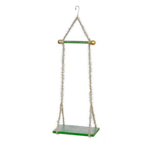Single Elf Swing 46cm Green & Gold